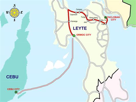 Ormoc to Tacloban .